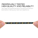 1m Nylon Netting USB Data Transfer Charging Cable For iPhone, iPad, Compatible with up to iOS 15.5(White)