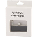 30 Pin to 8 Pin Audio Adapter with 3.5mm Jack for iPhone 5 & 5C & 5S(Black)