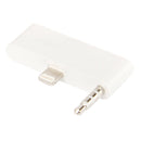 30 Pin to 8 Pin Audio Adapter with 3.5mm Jack for iPhone 5 & 5C & 5S(White)