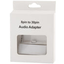 30 Pin to 8 Pin Audio Adapter with 3.5mm Jack for iPhone 5 & 5C & 5S(White)
