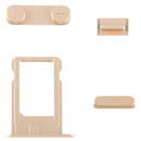 Full Housing Alloy Back Cover with Mute Button + Power Button + Volume Button + Nano SIM Card Tray for iPhone 5S (Light Gold)