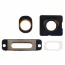 4 in 1 for iPhone 5S (Camera Outer Glass Lens + Camera Lens Ring + Charging Port Ring + Headphone Jack Ring) Repair Part Kit(Gold)