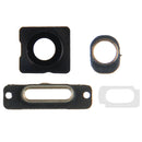 4 in 1 for iPhone 5S (Camera Outer Glass Lens + Camera Lens Ring + Charging Port Ring + Headphone Jack Ring) Repair Part Kit(Gold)