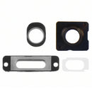 4 in 1 for iPhone 5S (Camera Outer Glass Lens + Camera Lens Ring + Charging Port Ring + Headphone Jack Ring) Repair Part Kit(White)