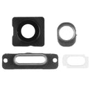 4 in 1 for iPhone 5S (Camera Outer Glass Lens + Camera Lens Ring + Charging Port Ring + Headphone Jack Ring) Repair Part Kit(White)