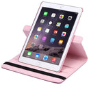 360 Degree Rotation Litchi Texture Flip Leather Case with 2 Gears Holder for iPad Air 2(Pink)