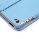 360 Degree Rotation Litchi Texture Flip Leather Case with 2 Gears Holder for iPad Air 2(Blue)