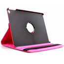 360 Degree Rotation Litchi Texture Flip Leather Case with 2 Gears Holder for iPad Air 2(Magenta)