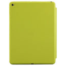 3-fold Naturally Treated Smart Leather Case with Sleep / Wake-up Function & Holder for iPad Air 2 (Fluorescent Green)