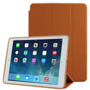 3-fold Naturally Treated Smart Leather Case with Sleep / Wake-up Function & Holder for iPad Air 2(Brown)