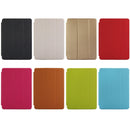 3-fold Naturally Treated Smart Leather Case with Sleep / Wake-up Function & Holder for iPad Air 2 (Fluorescent Green)