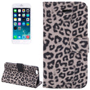 Leopard Print Pattern Horizontal Flip Leather Case with Card Slots and Holder for iPhone 6 & 6S(Grey)