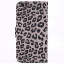 Leopard Print Pattern Horizontal Flip Leather Case with Card Slots and Holder for iPhone 6 & 6S(Grey)