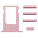 5 in 1 for iPhone 6 (Back Cover + Card Tray + Volume Control Key + Power Button + Mute Switch Vibrator Key) Full Assembly Housing Cover(Pink)