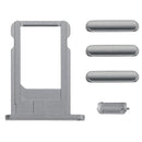 Original Card Tray & Volume Control Key & Screen Lock Key & Mute Switch Vibrator Key Kit for iPhone 6(Grey)