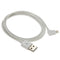 1m Elbow 8 Pin to USB Data / Charging Cable for iPhone, iPad(White)