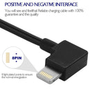 1m Elbow 8 Pin to USB Data / Charging Cable for iPhone, iPad(White)