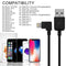 1m Elbow 8 Pin to USB Data / Charging Cable for iPhone, iPad(White)