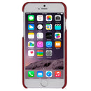 Deluxe Retro PU Leather Back Cover Case with Card Slots with Fashion Logo for iPhone 6 & 6S(Red)