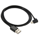 2m Elbow 8 Pin to USB Data Charging Cable for iPhone, iPad(Black)
