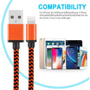 2A Woven Style USB to 8 Pin Sync Data / Charging Cable, Cable Length: 1m(Purple)