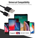 8 Pin to USB 2.0 Data / Charger Cable, CableLength: 20cm(Black)