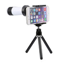 Universal 12x Zoom Optical Telescope Telephoto Camera Lens Kit, Suitable for Width as 5.5cm-8.5cm Mobile Phone(White)