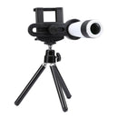 Universal 12x Zoom Optical Telescope Telephoto Camera Lens Kit, Suitable for Width as 5.5cm-8.5cm Mobile Phone(White)
