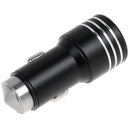 KX-C001 2 USB Ports 5V 4.2A Car Charger with Safety Hammer Function, For iPhone, iPad, Galaxy, Huawei, Xiaomi, LG, HTC, other Smart Phones and Tablets(Black)