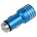 KX-C001 2 USB Ports 5V 4.2A Car Charger with Safety Hammer Function, For iPhone, iPad, Galaxy, Huawei, Xiaomi, LG, HTC, other Smart Phones and Tablets(Dark Blue)