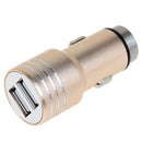 KX-C001 2 USB Ports 5V 4.2A Car Charger with Safety Hammer Function, KX-C001 2 USB Ports 5V 4.2A Car Charger with Safety Hammer Function for iPad Air 2 & Air / 4 & 3 & 2 / iPhone 6 & 6 Plus / 5 & 5S / 4 & 4S / Xiaomi / Nokia / Samsung / HTC(Gold)