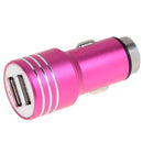 KX-C001 2 USB Ports 5V 4.2A Car Charger with Safety Hammer Function, KX-C001 2 USB Ports 5V 4.2A Car Charger with Safety Hammer Function for iPad Air 2 & Air / 4 & 3 & 2 / iPhone 6 & 6 Plus / 5 & 5S / 4 & 4S / Xiaomi / Nokia / Samsung / HTC(Magenta)