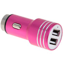 KX-C001 2 USB Ports 5V 4.2A Car Charger with Safety Hammer Function, KX-C001 2 USB Ports 5V 4.2A Car Charger with Safety Hammer Function for iPad Air 2 & Air / 4 & 3 & 2 / iPhone 6 & 6 Plus / 5 & 5S / 4 & 4S / Xiaomi / Nokia / Samsung / HTC(Magenta)