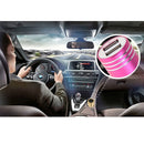 KX-C001 2 USB Ports 5V 4.2A Car Charger with Safety Hammer Function, KX-C001 2 USB Ports 5V 4.2A Car Charger with Safety Hammer Function for iPad Air 2 & Air / 4 & 3 & 2 / iPhone 6 & 6 Plus / 5 & 5S / 4 & 4S / Xiaomi / Nokia / Samsung / HTC(Magenta)