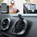 Portable Air Vent Car Mount Holder, For iPhone, Galaxy, Sony, Lenovo, HTC, Huawei, and other Smartphones (Black + Grey)