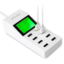 CDA6 5V (2.1A + 2.1A + 1A + 1A + 1A + 1A + 0.5A + 0.5A ) 8 USB Ports Superfast Charging USB Charger with Display Screen