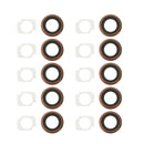 Rear Camera Lens Ring + Flashlight Bracker for iPhone 6s Plus, 10 Pairs / Set(Rose Gold)