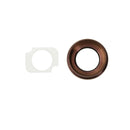 Rear Camera Lens Ring + Flashlight Bracker for iPhone 6s Plus, 10 Pairs / Set(Rose Gold)