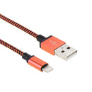 2m Woven Style 8 Pin to USB Sync Data / Charging Cable(Orange)