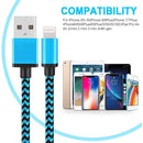 2m Woven Style 8 Pin to USB Sync Data / Charging Cable(Green)