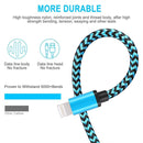 2m Woven Style 8 Pin to USB Sync Data / Charging Cable(Silver)