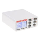 WLX-899 30W USB Charger 5V 6A Output 3.5A Max High Speed 6-Ports USB Charger with Digital Display & 1.5m Cable
