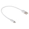 Net Style Metal Head USB to 8 Pin Data / Charger Cable, Cable Length: 25cm(White)