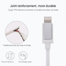 Net Style Metal Head USB to 8 Pin Data / Charger Cable, Cable Length: 25cm(White)