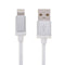 Net Style Metal Head USB to 8 Pin Data / Charger Cable, Cable Length: 25cm(White)