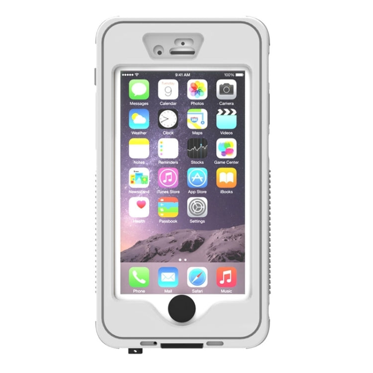 Waterproof Dustproof Shockproof Crushproof Protective Case with Holder for iPhone 6 & 6S(White)