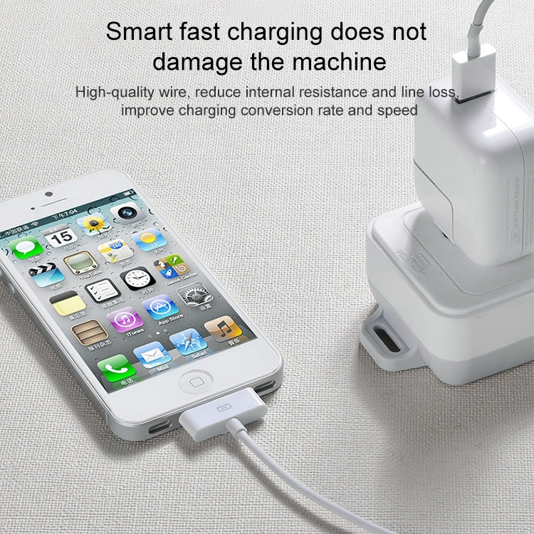 USB Data Cable for New iPad (iPad 3) / iPad 2/ iPad, iPhone 4 & 4S, iPhone 3GS/3G, iPod touch, Length: 1m (Original)(White)