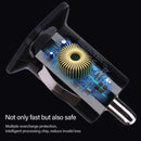 High Performance 2.1A + 1A Dual USB Port Car Charger for iPad Air 2 & Air & 4, iPhone 6 & 6 Plus & 5C & 5S & 4 & 4S, iPod touch, Galaxy Tablet / Note Series and Other Mobile Phone, Navigators(White)