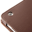 High Quality Litchi Texture Folding Leather with Sleep / Wake-up & Holder Function for iPad 2 / iPad 3 / iPad 4(Coffee)