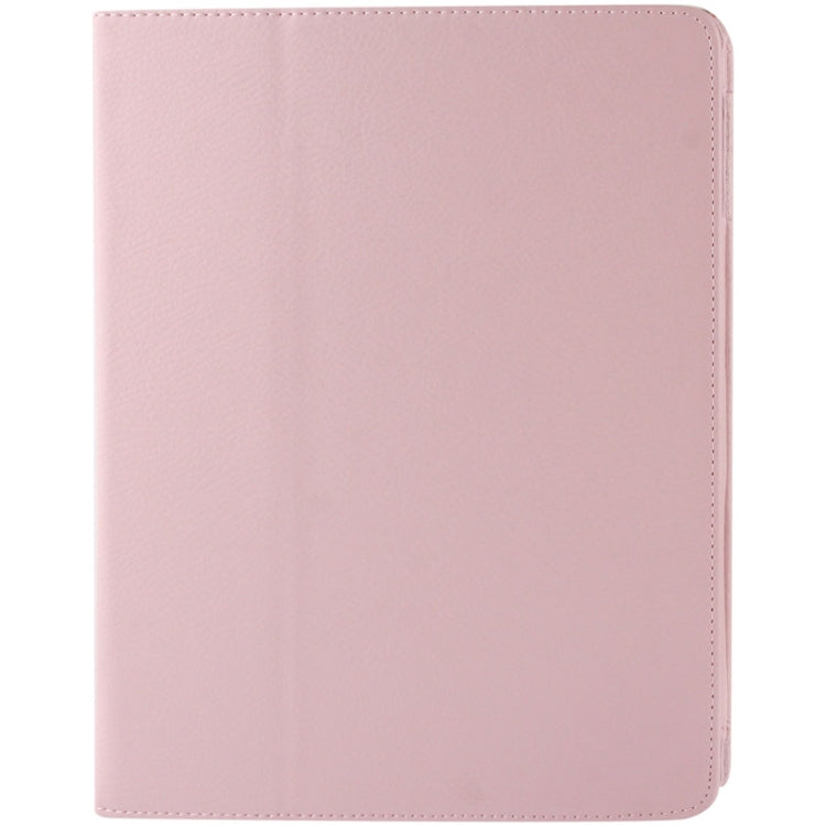 High Quality Litchi Texture Folding Leather with Sleep / Wake-up & Holder Function for iPad 2 / iPad 3 / iPad 4(Pink)